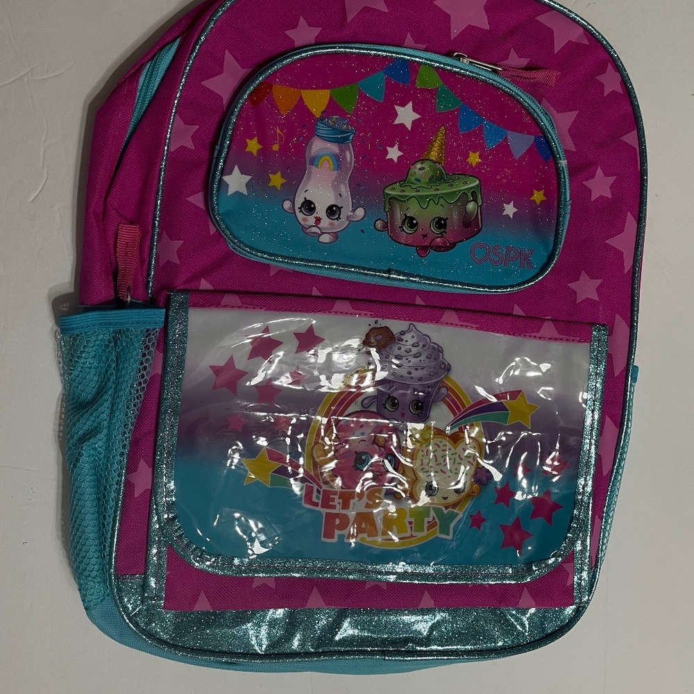 Shopkins Let’s Party  Large Backpack  16" Tall, New with tag - Picture 5 of 5
